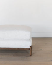 Load image into Gallery viewer, Morrison Wood Base Leather Ottoman