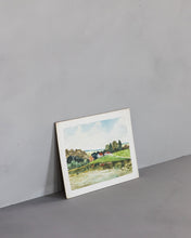 Load image into Gallery viewer, Vintage Lakeside Cottage Painting