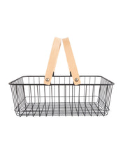 Load image into Gallery viewer, Wood Handled Storage Baskets